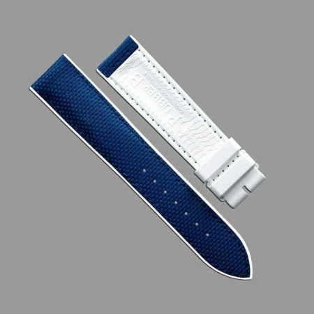 Каучуковый ремешок для PORTUGIESER CHRONO 41 мм (проушина 20 мм). Цвет: SwimSkin® Ballistic: Arctic White / Navy Blue Ballistic