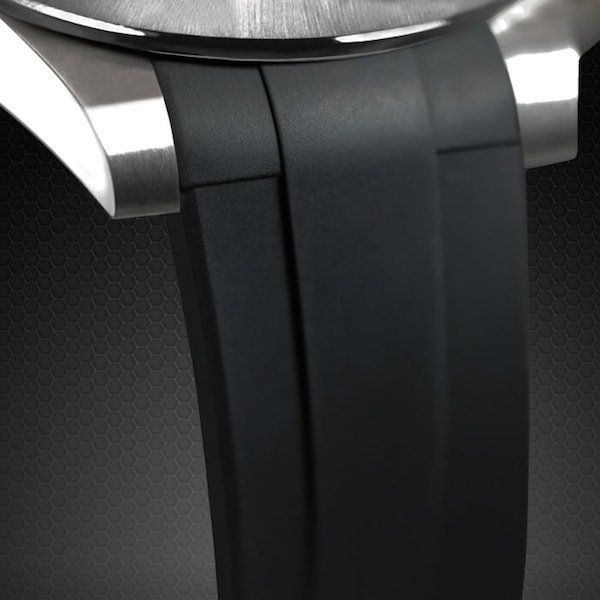 Каучуковый ремешок для Datejust II, 41 мм. Оригинальная застежка Rolex (не включена в комплект). Цвет: Solid: Jet Black