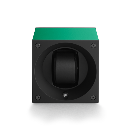 Шкатулка для хранения часов Masterbox. Материал: Алюминий; Цвет: Green; Ячейки: 1 шт.; Держатель: маленький; Защитный экран: НЕТ