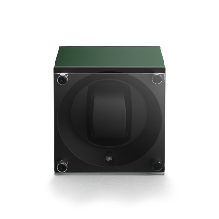 Шкатулка для хранения часов Masterbox. Материал: Алюминий; Цвет: Dark Green; Ячейки: 1 шт.; Держатель: стандартный; Защитный экран: ДА.