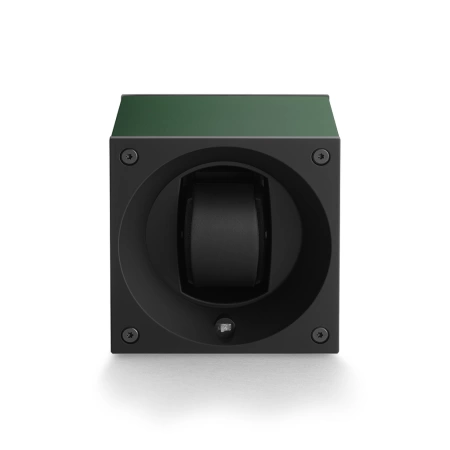 Шкатулка для хранения часов Masterbox. Материал: Алюминий; Цвет: Dark Green; Ячейки: 1 шт.; Держатель: маленький; Защитный экран: НЕТ
